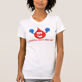 Diabetes zal me niet slaan t-shirt