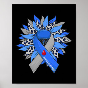 Diabetes Zonnebloem Type T1d T2d Diabetische diabe Poster