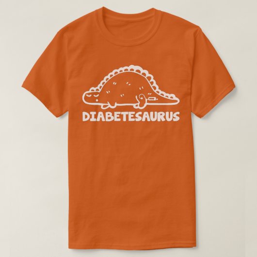 Diabetesaurus Funny Diabetes Dinosaur T-shirt (Design voorkant)