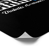 Diabetesbewustzijn voor krijgers poster (Hoek)