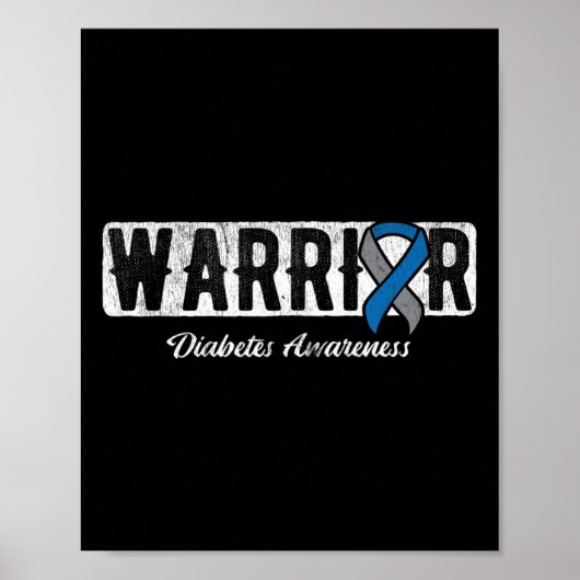 Diabetesbewustzijn voor krijgers poster (Voorkant)