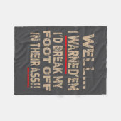 Diabetic Amputee Leg Foot Cool Sense Of Humor Funn Fleece Deken (Voorkant (Horizontaal))