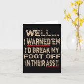 Diabetic Amputee Leg Foot Cool Sense Of Humor Funn Kaart (Gele Bloem)