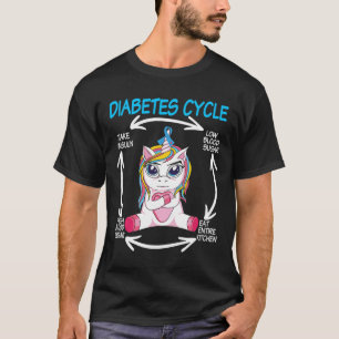 Diabetic Cycle Fun Unicorn Diabetes Awareness T-sh T-shirt