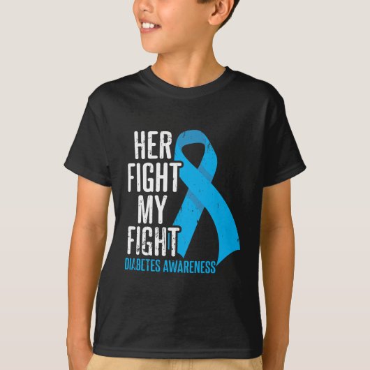 Diabetic Daugher Support Family Diabetes Awareness T-shirt (Voorkant)