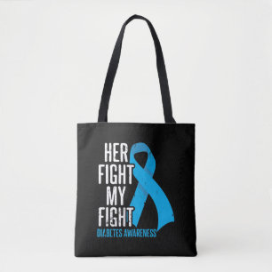 Diabetic Daugher Support Family Diabetes Awareness Tote Bag