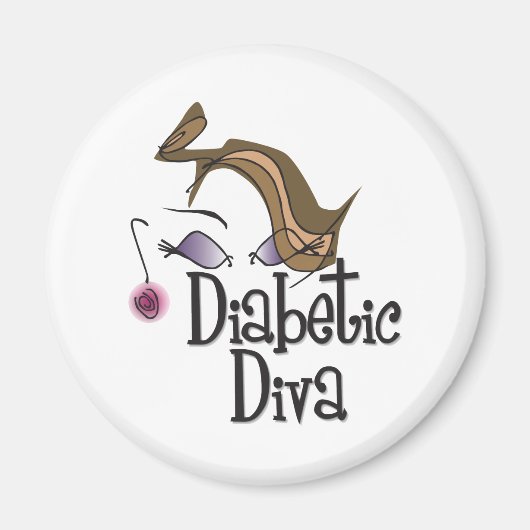 Diabetic Diva Magneet (Voorkant)