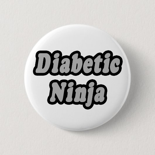 Diabetic Ninja Ronde Button 5,7 Cm (Voorkant)