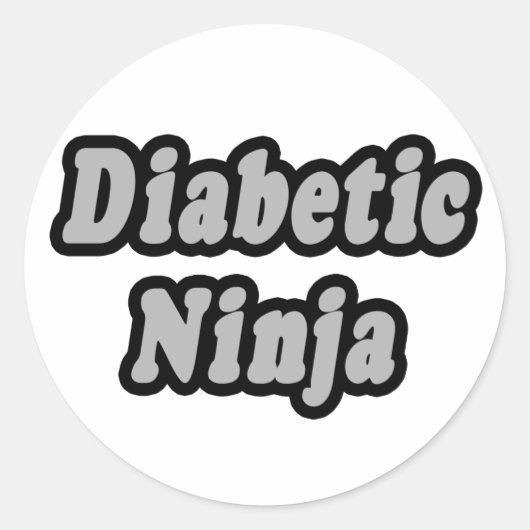 Diabetic Ninja Ronde Sticker (Voorkant)
