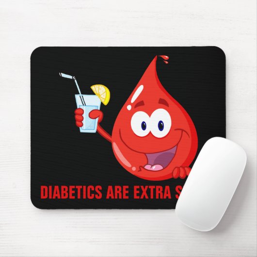 Diabetica zijn extra zoet muismat (Met muis)