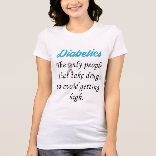 Diabetisch 1 t-shirt (Voorkant)