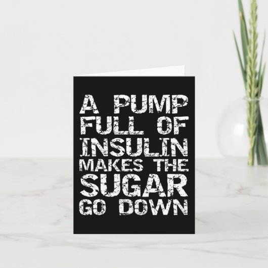 Diabetisch Gift a Pomp vol met insuline maakt de s Kaart (Voorkant)