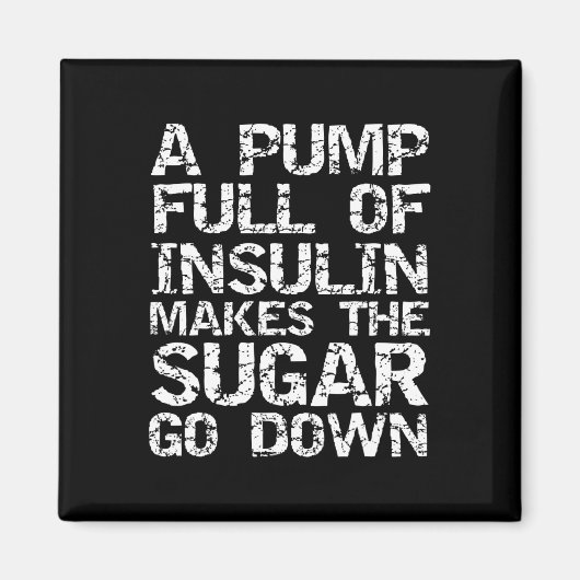 Diabetisch Gift a Pomp vol met insuline maakt de s Magneet (Voorkant)