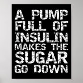 Diabetisch Gift a Pomp vol met insuline maakt de s Poster (Voorkant)