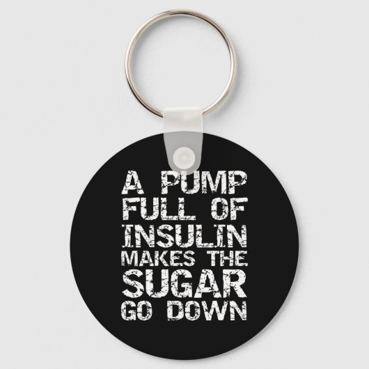 Diabetisch Gift a Pomp vol met insuline maakt de s Sleutelhanger (Voorkant)