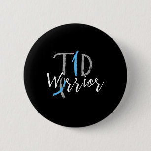 Diabetisch leuk Type 1 Diabetes Bewustzijn Ronde Button 5,7 Cm