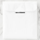 Diabetisch Ronde Sticker (Tas)