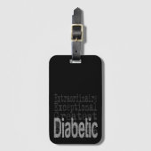Diabetische extraordinaire bagagelabel (Voorkant (verticaal))