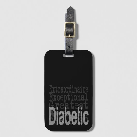 Diabetische extraordinaire bagagelabel (Voorkant (verticaal))