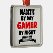 Diabetische gamer metalen ornament (Rechts)