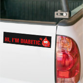 Diabetische inleiding bumpersticker (Op Truck)