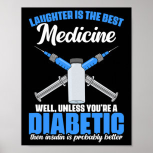 Diabetische insuline Diabetes, aankomende diabetes Poster
