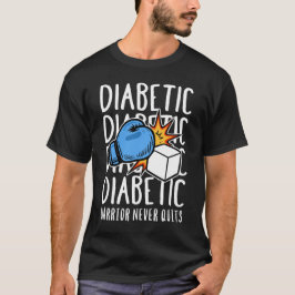 Diabetische Krijger Geeft Nooit Op T-shirt