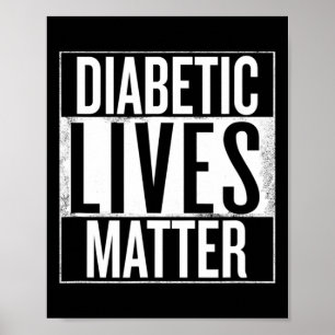 Diabetische Levens Probleem Type 1 en Type 2 Diabe Poster