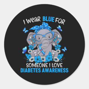 Diabetische levenscyclus Diabetes Bewustmakingskos Ronde Sticker