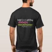 Diabetische marathoner - ik loop op insuline t-shirt (Achterkant)