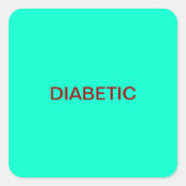 Diabetische medische kaart Labels (Voorkant)