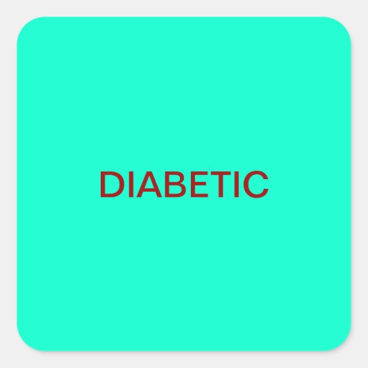 Diabetische medische kaart Labels (Voorkant)