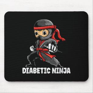 Diabetische Ninja Diabetes Awareness Month T1D Typ Muismat