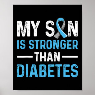 Diabetische ondersteuning ontwerp voor een vader o poster