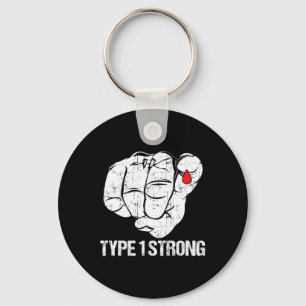 Diabetische patiënten Fighter Awareness Diabetes T Sleutelhanger