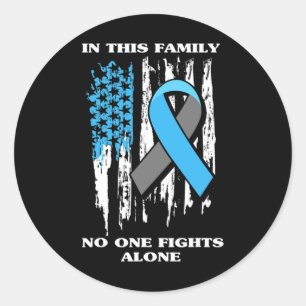Diabetische Type 1 T1D Diabetes Awareness USA Flag Ronde Sticker