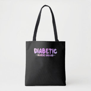 Diabetische verpleegkundige Squad Grappige insulin Tote Bag