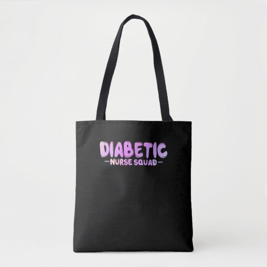 Diabetische verpleegkundige Squad Grappige insulin Tote Bag (Voorkant)