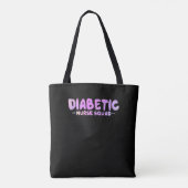 Diabetische verpleegkundige Squad Grappige insulin Tote Bag (Achterkant)