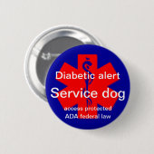 Diabetische waakhond ronde button 5,7 cm (Voorkant /achterkant)