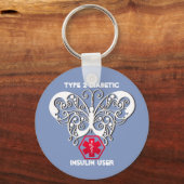 Diabetische waarschuwing sleutelhanger (Voorkant)