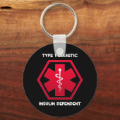 Diabetische waarschuwing sleutelhanger (Voorkant)