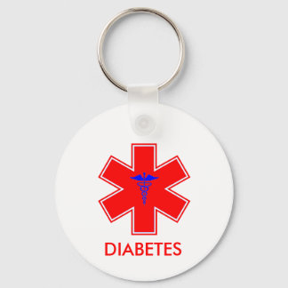Diabetische waarschuwing - Sleutelhanger / Label -