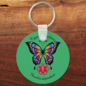 Diabetische waarschuwingssignalen Type 1 of 2 Pers Sleutelhanger (Voorkant)