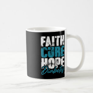 Diabetische Warrior Gift Faith Cure Hope Diabetes Koffiemok