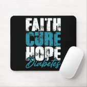 Diabetische Warrior Gift Faith Cure Hope Diabetes  Muismat (Met muis)