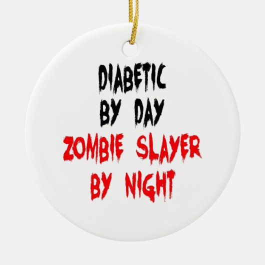 Diabetische zombiedoder keramisch ornament (Voorkant)