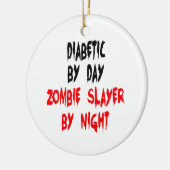 Diabetische zombiedoder keramisch ornament (Links)