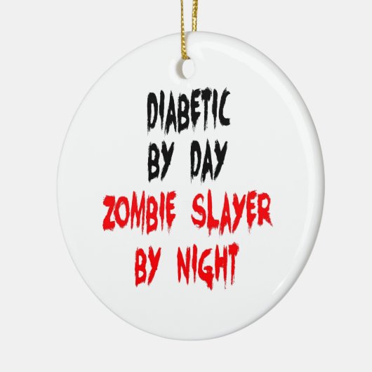 Diabetische zombiedoder keramisch ornament (Links)