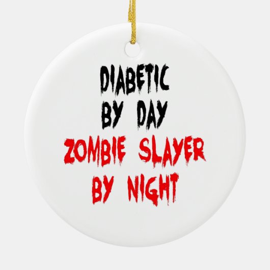 Diabetische zombiedoder keramisch ornament (Achterkant)